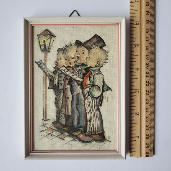 Hummel Vintage Art Print Quartet or 4 Boys Singing a Carol West Germany - Picture 6 of 7